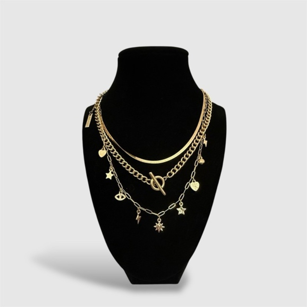 JOE FRESH Gold Charm Necklace 10”